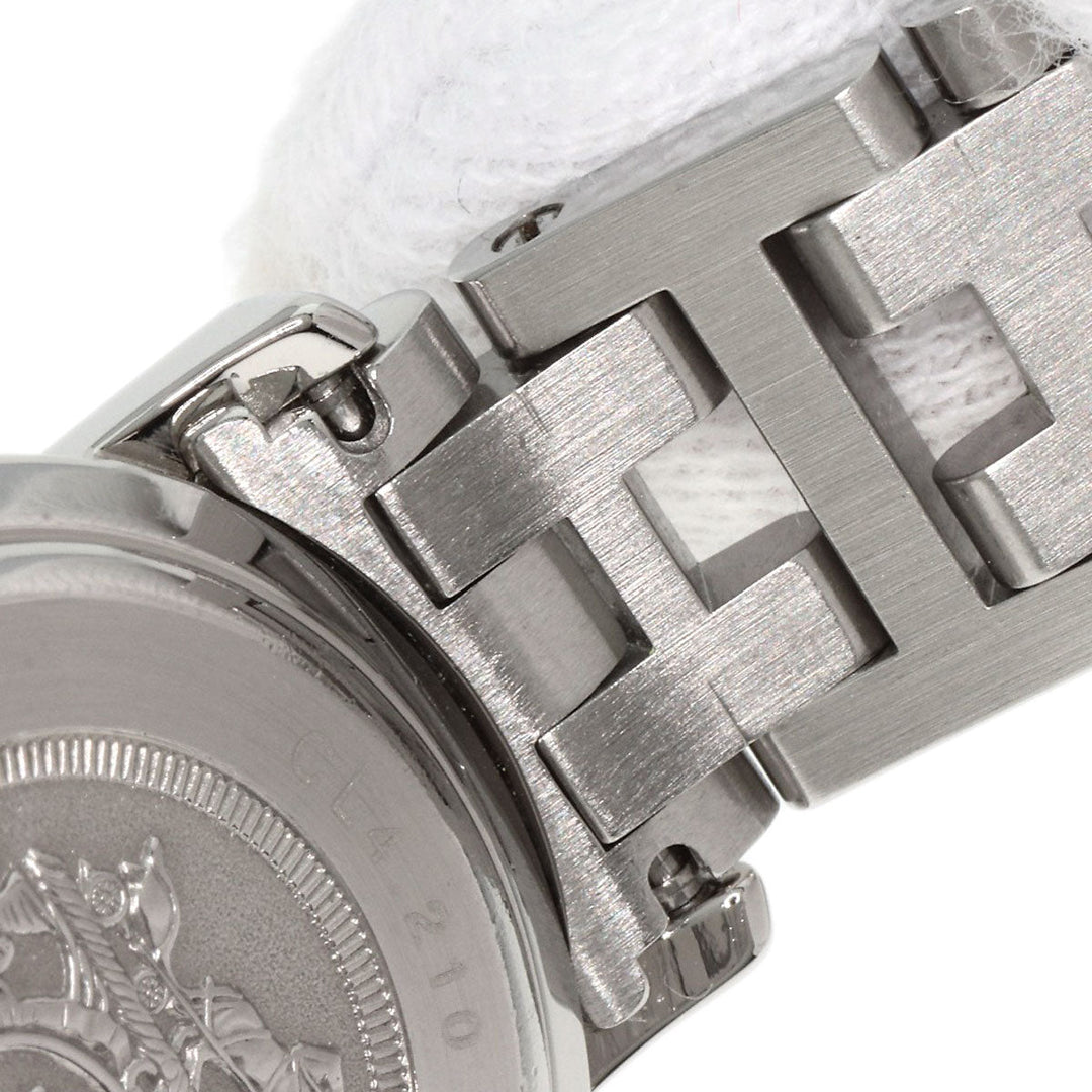 HERMES Watches Quartz CL4.210 Stainless Steel , Stainless Steel Silver Clipper new buckle white dial Women Used Authentic