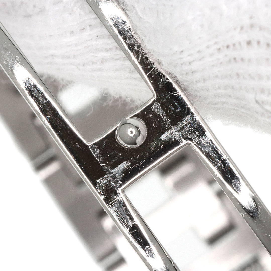 HERMES Watches Quartz CL4.210 Stainless Steel , Stainless Steel Silver Clipper new buckle white dial Women Used Authentic