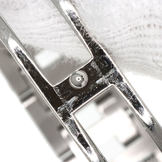 HERMES Watches Quartz CL4.210 Stainless Steel , Stainless Steel Silver Clipper new buckle white dial Women Used Authentic