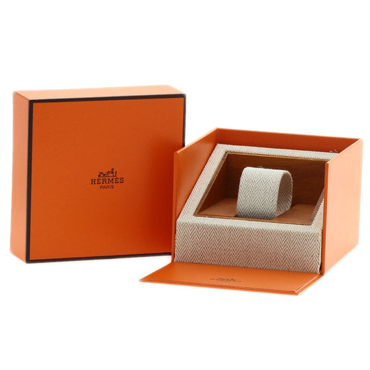 HERMES Watches Quartz CL4.210 Stainless Steel , Stainless Steel Silver Clipper new buckle white dial Women Used Authentic