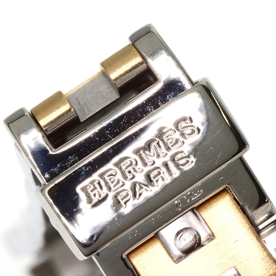 HERMES Watches Quartz CL4.220 Stainless Steel , SSxGP gold Clipper white dial Women Used Authentic