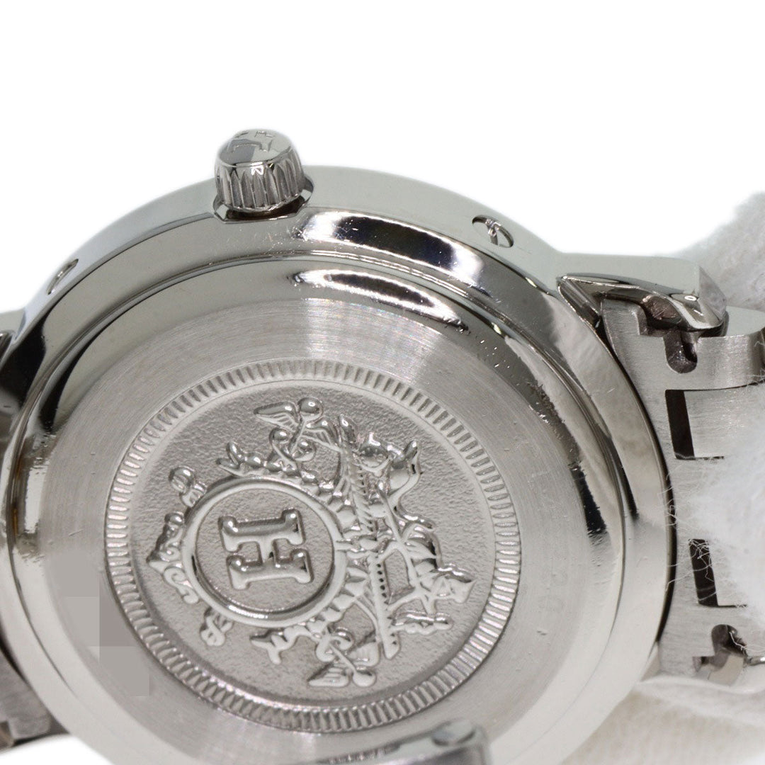 HERMES Watches Quartz CL4.220 Stainless Steel , SSxGP gold Clipper white dial Women Used Authentic