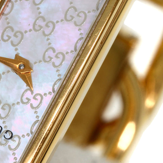 GUCCI Watches Quartz 1500L Gold Plated gold Square Face 1P Diamond White shell dial