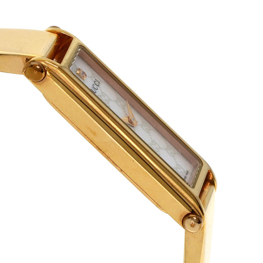 GUCCI Watches Quartz 1500L Gold Plated gold Square Face 1P Diamond White shell dial