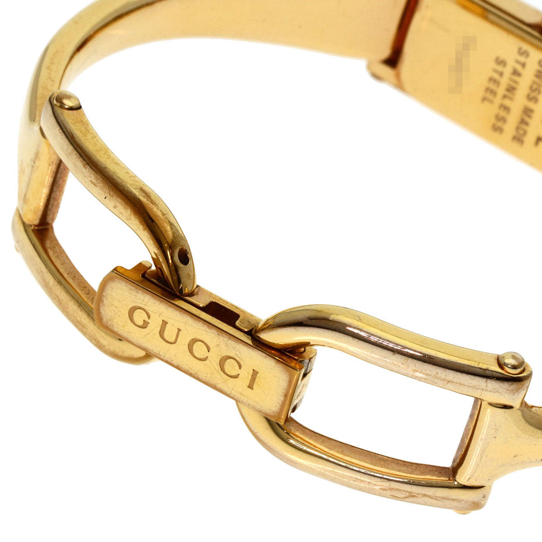 GUCCI Watches Quartz 1500L Gold Plated gold Square Face 1P Diamond White shell dial