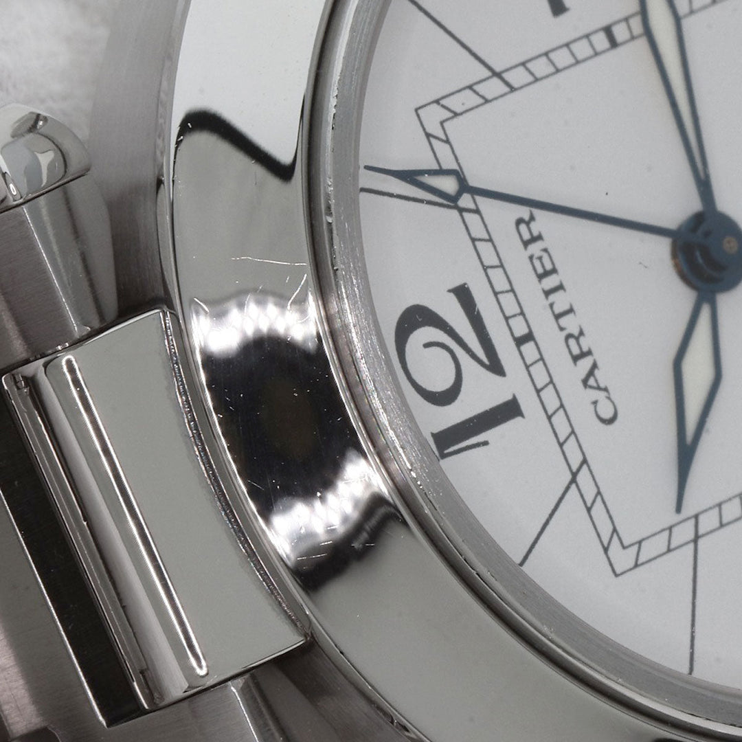 CARTIER Watches Mechanical Automatic W31074M7 Stainless Steel , Stainless Steel Silver Pasha C white dial Boys Used Authentic