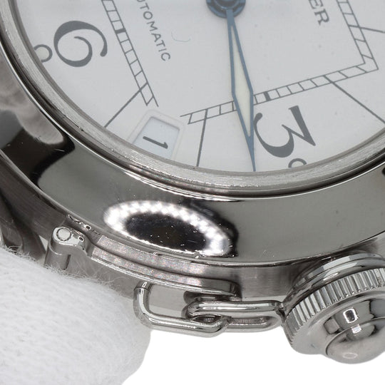 CARTIER Watches Mechanical Automatic W31074M7 Stainless Steel , Stainless Steel Silver Pasha C white dial Boys Used Authentic