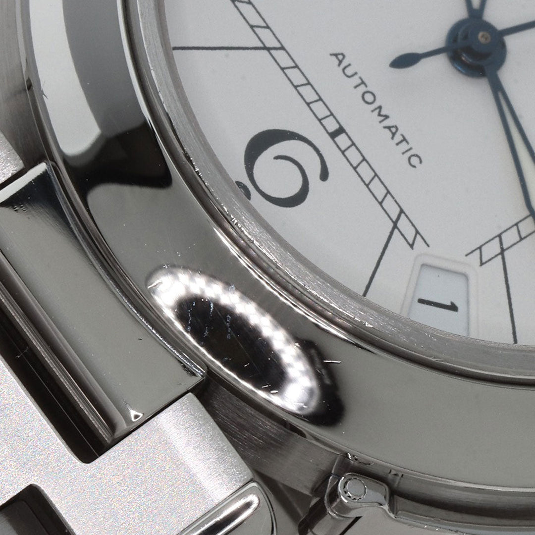 CARTIER Watches Mechanical Automatic W31074M7 Stainless Steel , Stainless Steel Silver Pasha C white dial Boys Used Authentic
