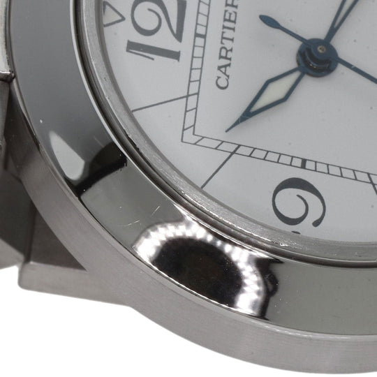 CARTIER Watches Mechanical Automatic W31074M7 Stainless Steel , Stainless Steel Silver Pasha C white dial Boys Used Authentic