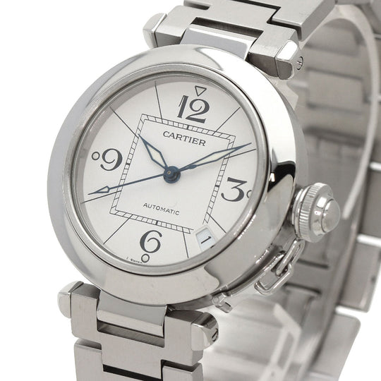 CARTIER Watches Mechanical Automatic W31074M7 Stainless Steel , Stainless Steel Silver Pasha C white dial Boys Used Authentic