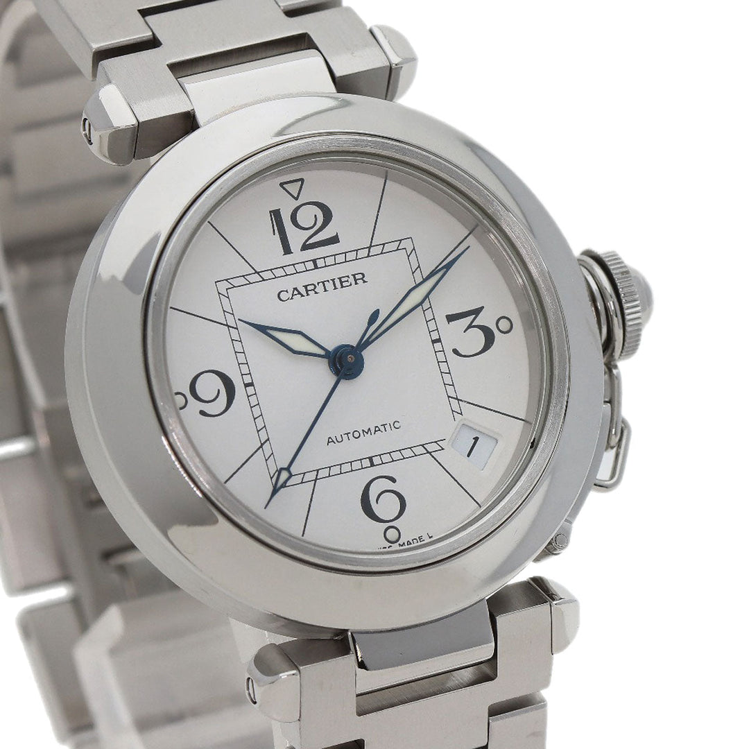 CARTIER Watches Mechanical Automatic W31074M7 Stainless Steel , Stainless Steel Silver Pasha C white dial Boys Used Authentic