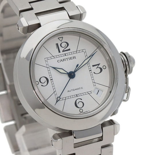 CARTIER Watches Mechanical Automatic W31074M7 Stainless Steel , Stainless Steel Silver Pasha C white dial Boys Used Authentic