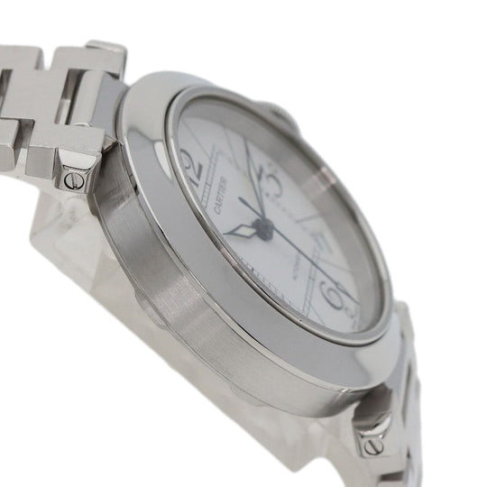 CARTIER Watches Mechanical Automatic W31074M7 Stainless Steel , Stainless Steel Silver Pasha C white dial Boys Used Authentic