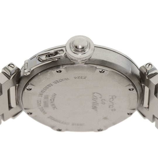 CARTIER Watches Mechanical Automatic W31074M7 Stainless Steel , Stainless Steel Silver Pasha C white dial Boys Used Authentic