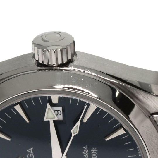 OMEGA Watches Quartz 2577.80 Stainless Steel , Stainless Steel Silver Seamaster Aqua Terra Navy dial Women Used Authentic