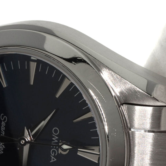 OMEGA Watches Quartz 2577.80 Stainless Steel , Stainless Steel Silver Seamaster Aqua Terra Navy dial Women Used Authentic