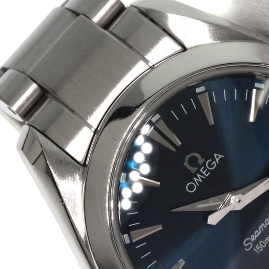 OMEGA Watches Quartz 2577.80 Stainless Steel , Stainless Steel Silver Seamaster Aqua Terra Navy dial Women Used Authentic