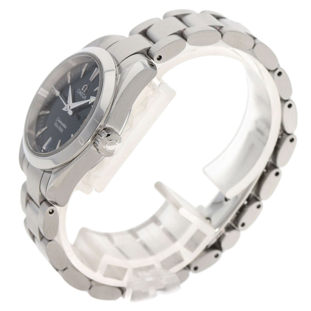 OMEGA Watches Quartz 2577.80 Stainless Steel , Stainless Steel Silver Seamaster Aqua Terra Navy dial Women Used Authentic