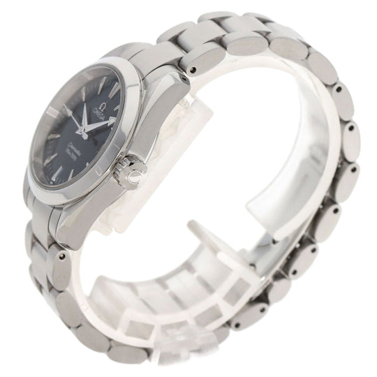 OMEGA Watches Quartz 2577.80 Stainless Steel , Stainless Steel Silver Seamaster Aqua Terra Navy dial Women Used Authentic