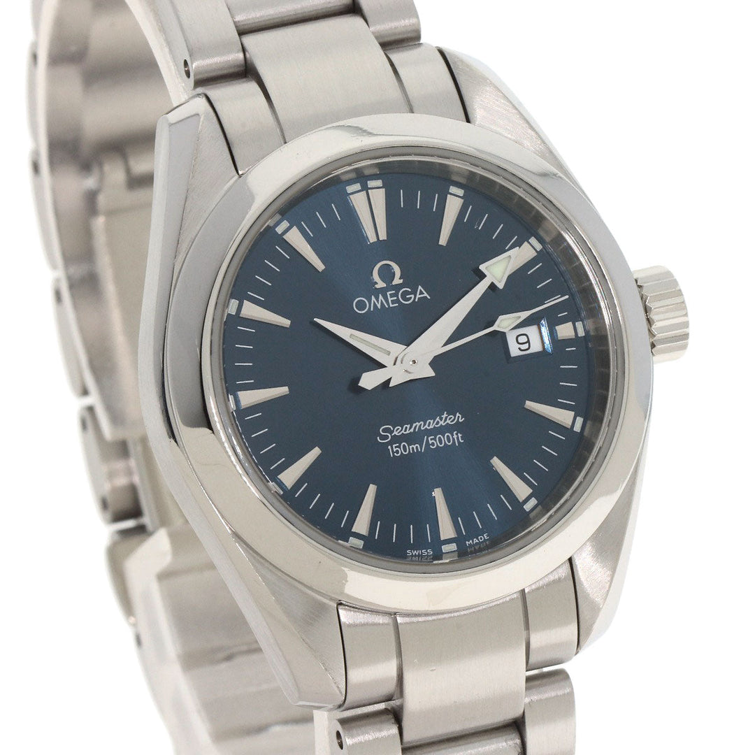 OMEGA Watches Quartz 2577.80 Stainless Steel , Stainless Steel Silver Seamaster Aqua Terra Navy dial Women Used Authentic