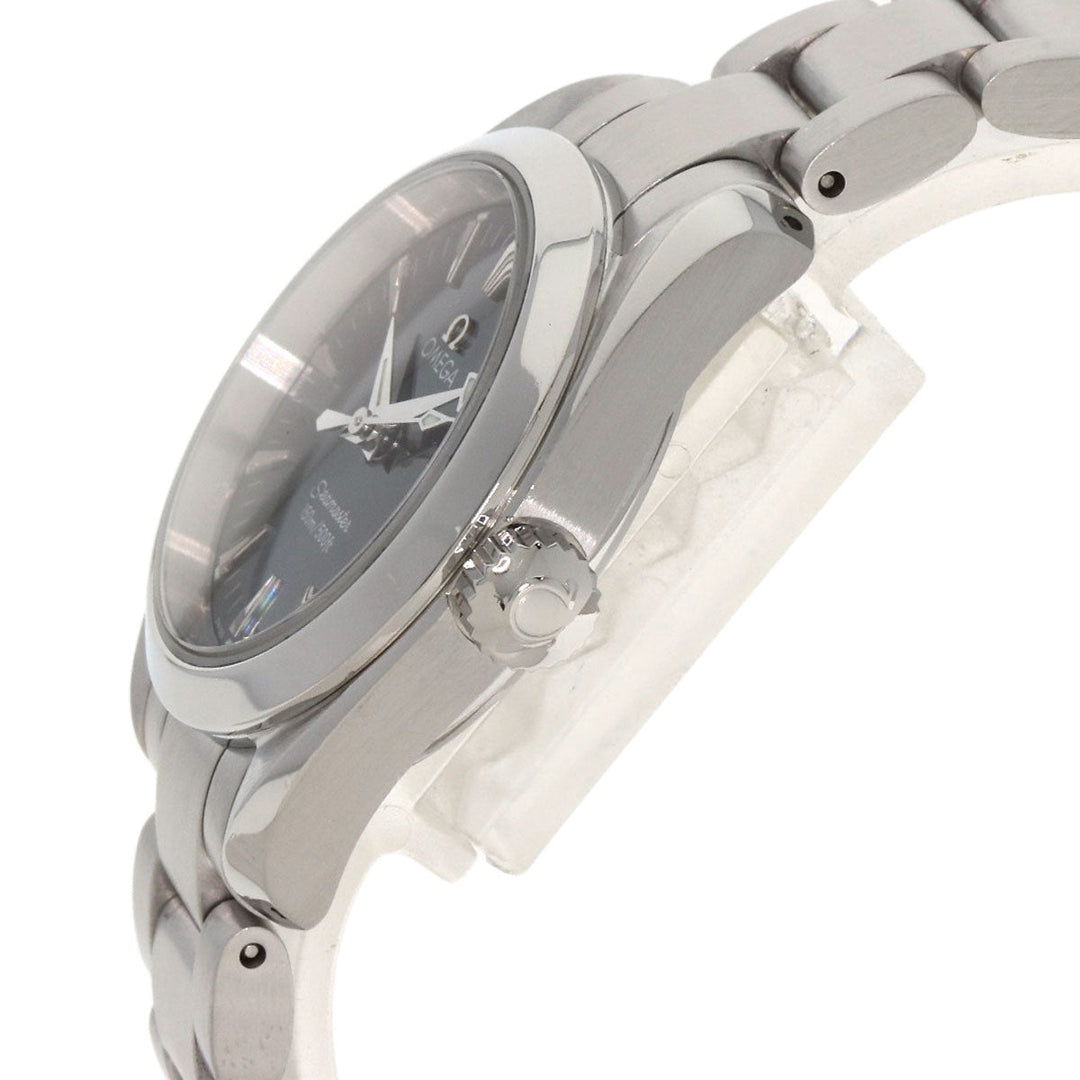 OMEGA Watches Quartz 2577.80 Stainless Steel , Stainless Steel Silver Seamaster Aqua Terra Navy dial Women Used Authentic