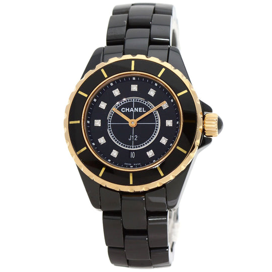 CHANEL Watches Quartz H2543 ceramic black J12 1.3" black dial