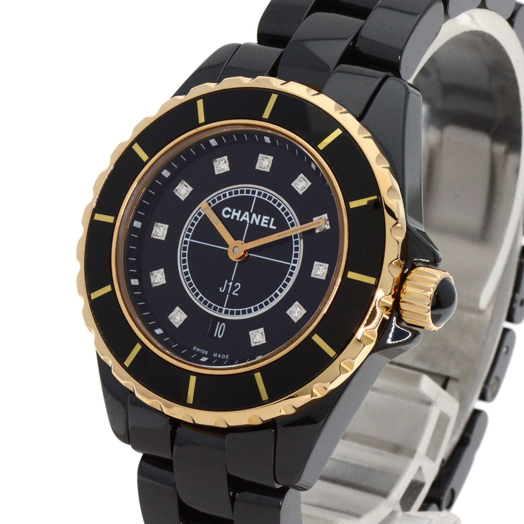 CHANEL Watches Quartz H2543 ceramic black J12 1.3" black dial