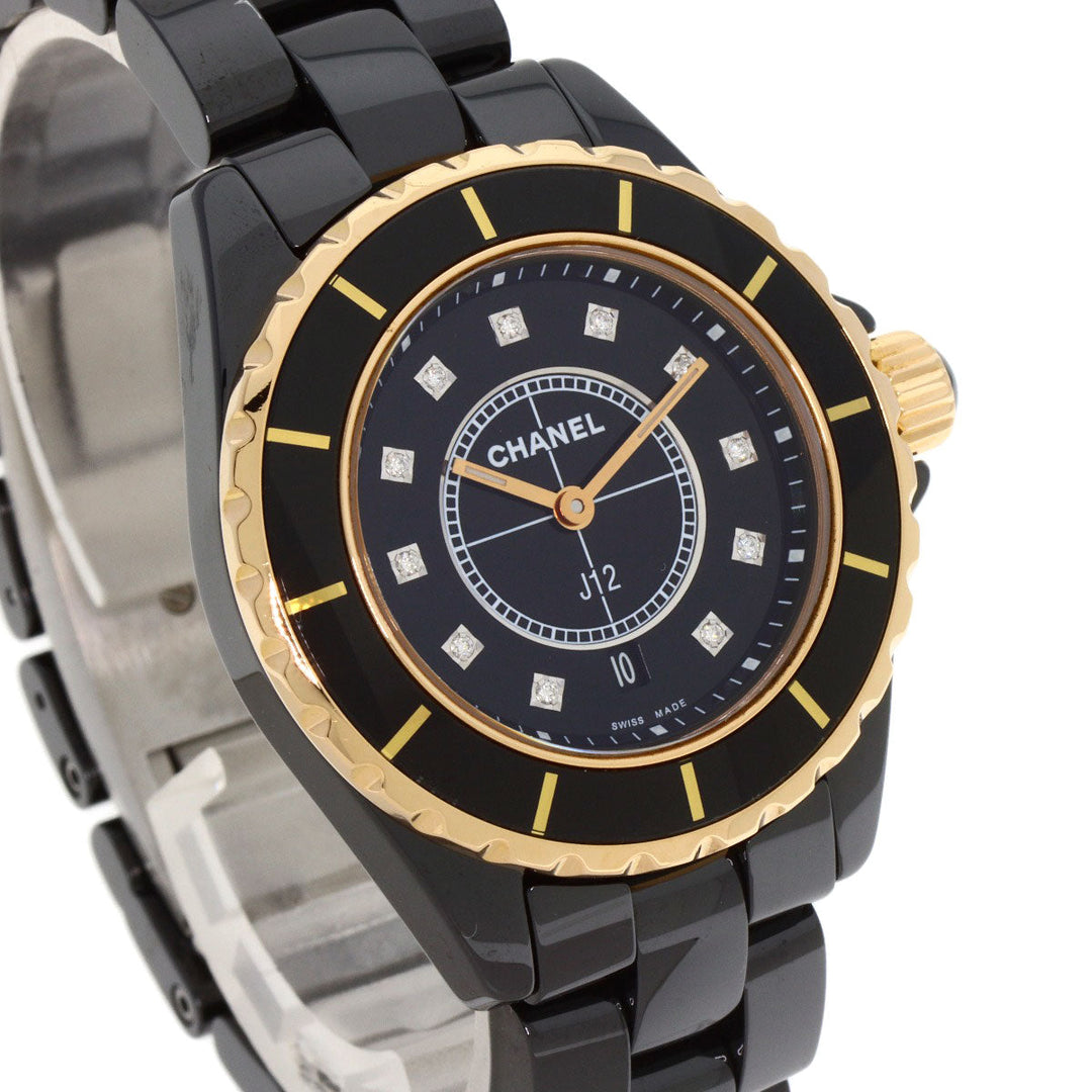 CHANEL Watches Quartz H2543 ceramic black J12 1.3" black dial