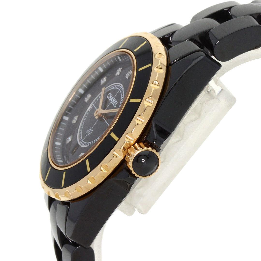 CHANEL Watches Quartz H2543 ceramic black J12 1.3" black dial