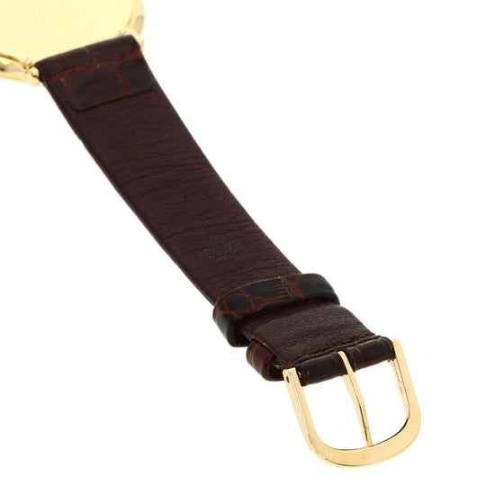 SEIKO Watches Quartz 7770-6020 K18YG, leather gold CREDOR gold dial mens Used Authentic