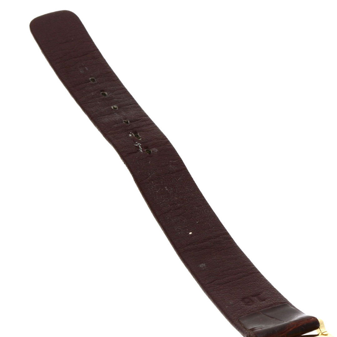 SEIKO Watches Quartz 7770-6020 K18YG, leather gold CREDOR gold dial mens Used Authentic