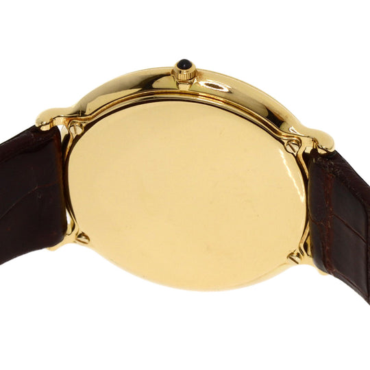 SEIKO Watches Quartz 7770-6020 K18YG, leather gold CREDOR gold dial mens Used Authentic