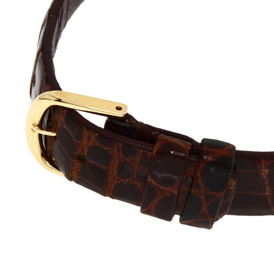 SEIKO Watches Quartz 7770-6020 K18YG, leather gold CREDOR gold dial mens Used Authentic