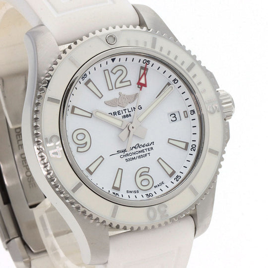 BREITLING Watches A17366 Stainless Steel, Rubber Silver Superocean 42 Date mens Used Authentic