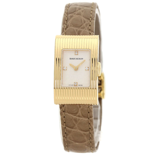 Boucheron Watches Quartz WA030507 18K Yellow Gold gold Refre 4P Diamond white dial