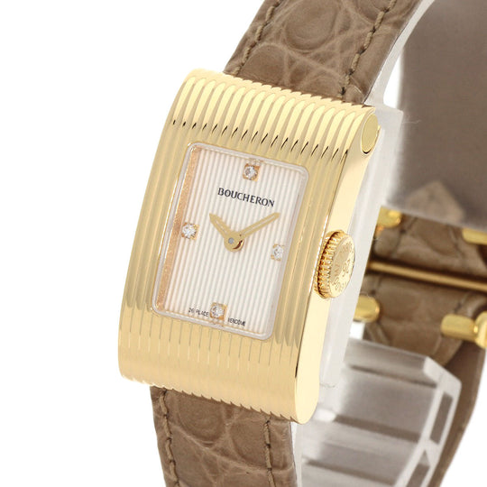 Boucheron Watches Quartz WA030507 18K Yellow Gold gold Refre 4P Diamond white dial