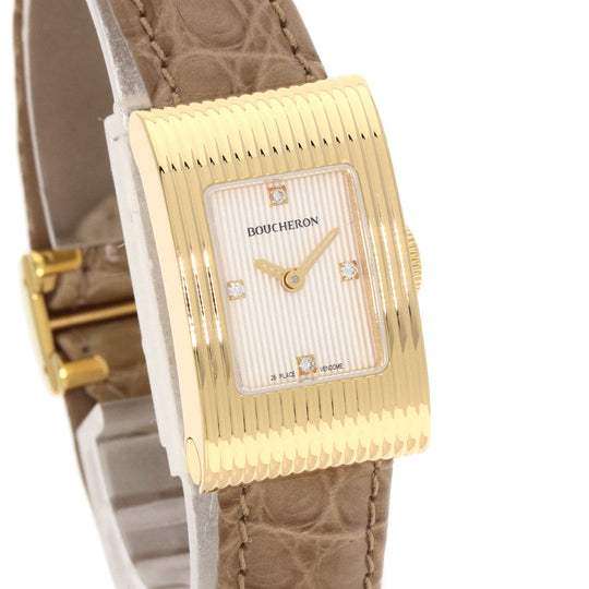 Boucheron Watches Quartz WA030507 18K Yellow Gold gold Refre 4P Diamond white dial