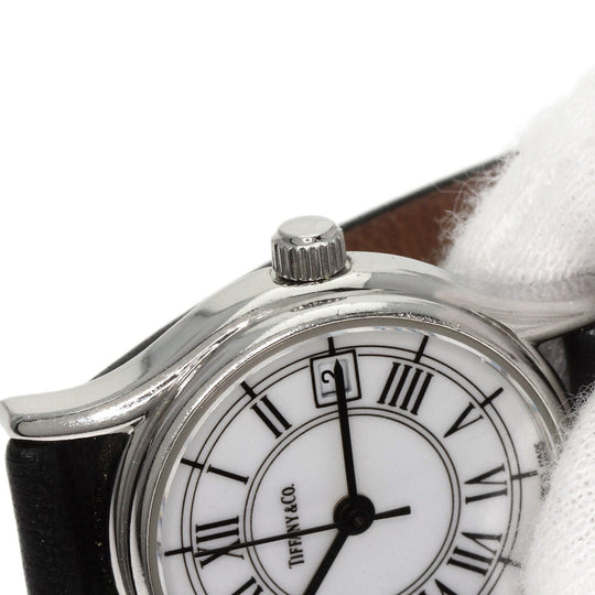 TIFFANY&Co. Watches Quartz Stainless Steel, Leather Silver Classic white dial Women Used Authentic