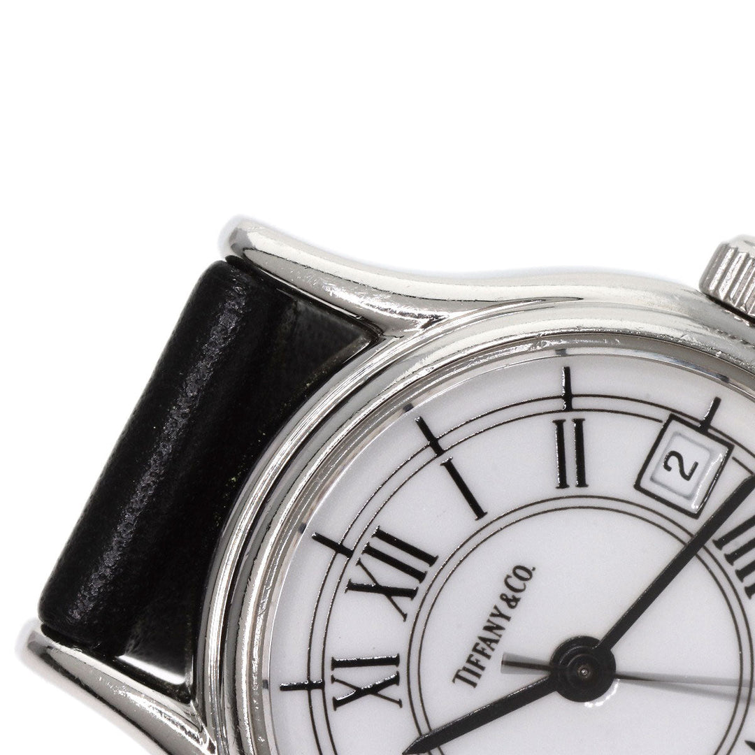 TIFFANY&Co. Watches Quartz Stainless Steel, Leather Silver Classic white dial Women Used Authentic