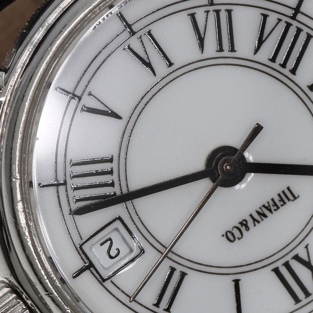 TIFFANY&Co. Watches Quartz Stainless Steel, Leather Silver Classic white dial Women Used Authentic