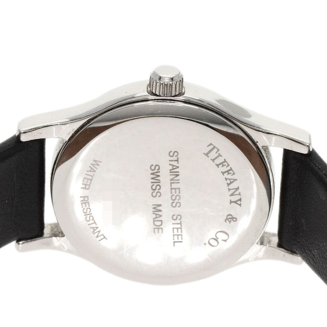 TIFFANY&Co. Watches Quartz Stainless Steel, Leather Silver Classic white dial Women Used Authentic