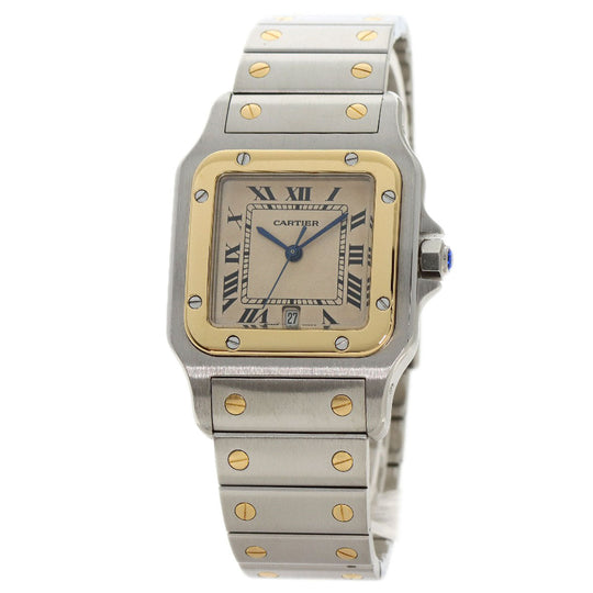 CARTIER Watches Quartz W20011C4 Stainless Steel , SSxK18YG gold Santosgalbe LM Ivory dial Women Used Authentic