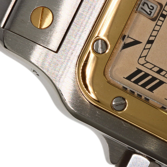 CARTIER Watches Quartz W20011C4 Stainless Steel , SSxK18YG gold Santosgalbe LM Ivory dial Women Used Authentic