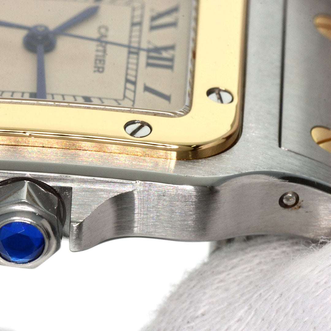 CARTIER Watches Quartz W20011C4 Stainless Steel , SSxK18YG gold Santosgalbe LM Ivory dial Women Used Authentic