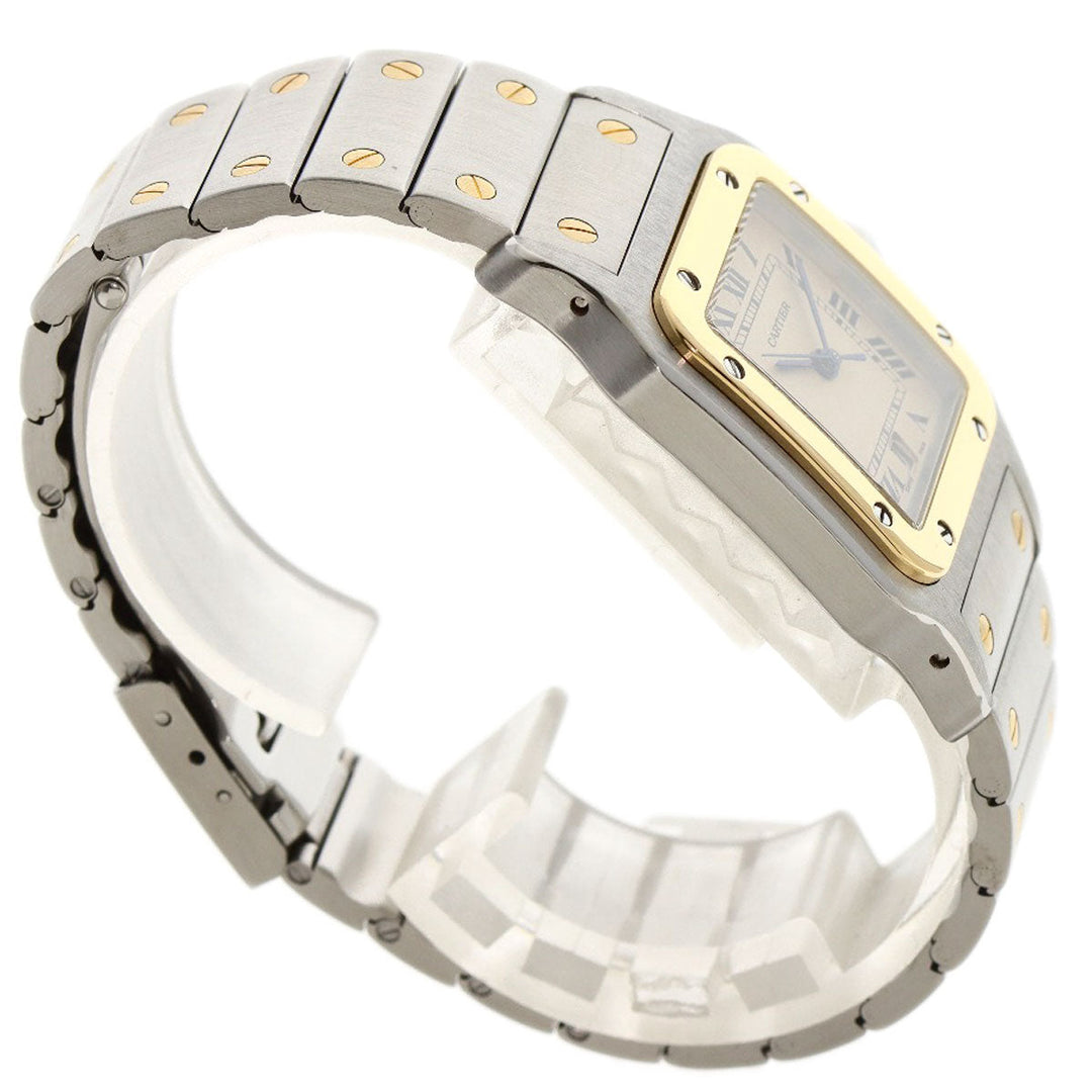CARTIER Watches Quartz W20011C4 Stainless Steel , SSxK18YG gold Santosgalbe LM Ivory dial Women Used Authentic