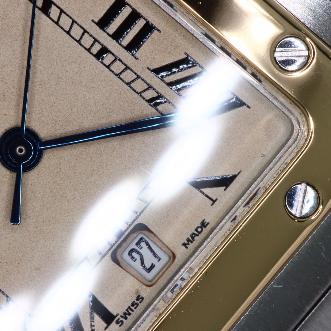 CARTIER Watches Quartz W20011C4 Stainless Steel , SSxK18YG gold Santosgalbe LM Ivory dial Women Used Authentic
