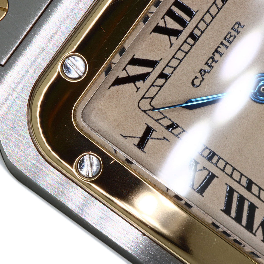 CARTIER Watches Quartz W20011C4 Stainless Steel , SSxK18YG gold Santosgalbe LM Ivory dial Women Used Authentic