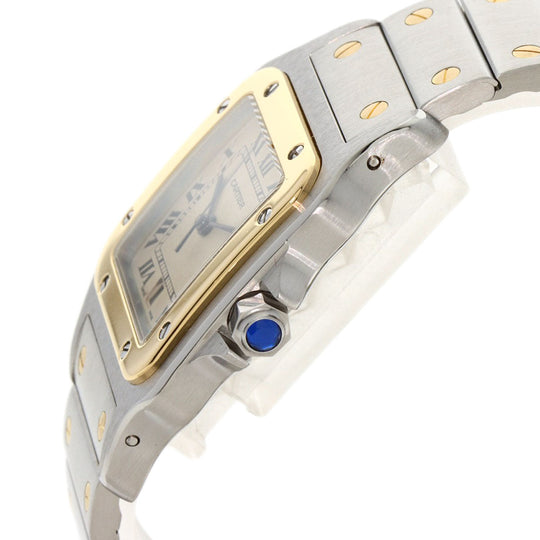 CARTIER Watches Quartz W20011C4 Stainless Steel , SSxK18YG gold Santosgalbe LM Ivory dial Women Used Authentic