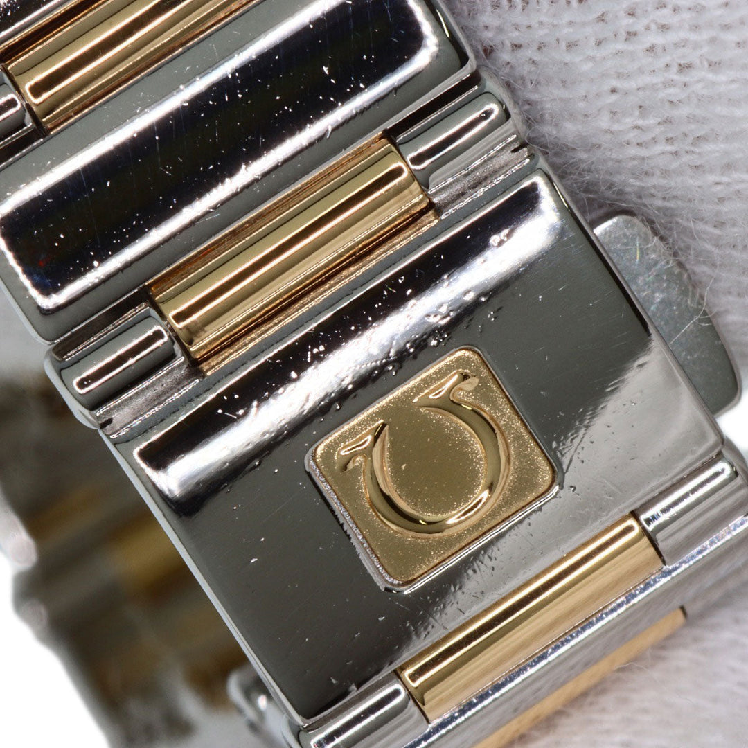 OMEGA Watches Quartz 1365.71 Stainless Steel, SSxK18YG, Diamond gold Constellation Mini White shell dial Women Used Authentic