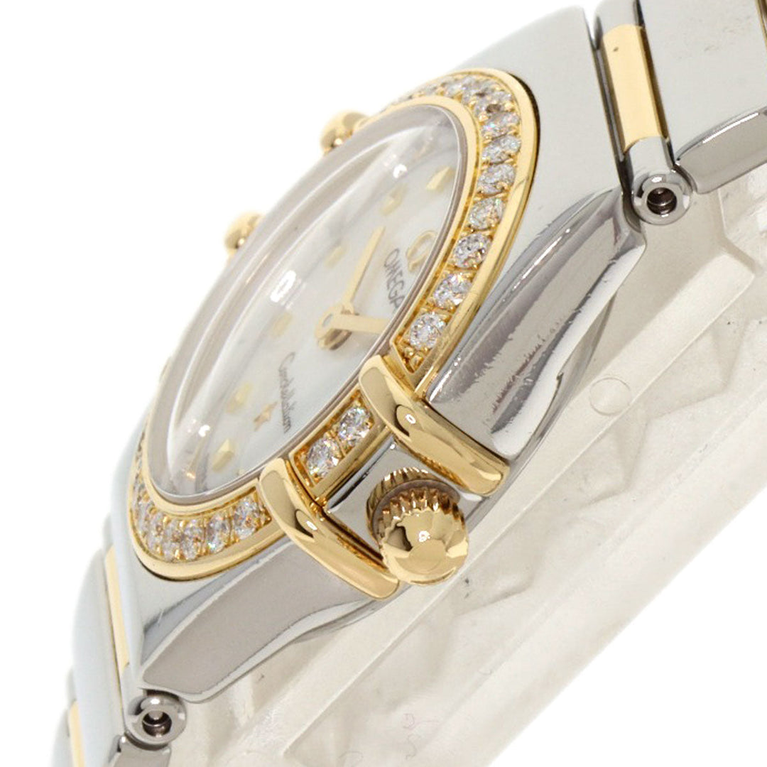 OMEGA Watches Quartz 1365.71 Stainless Steel, SSxK18YG, Diamond gold Constellation Mini White shell dial Women Used Authentic